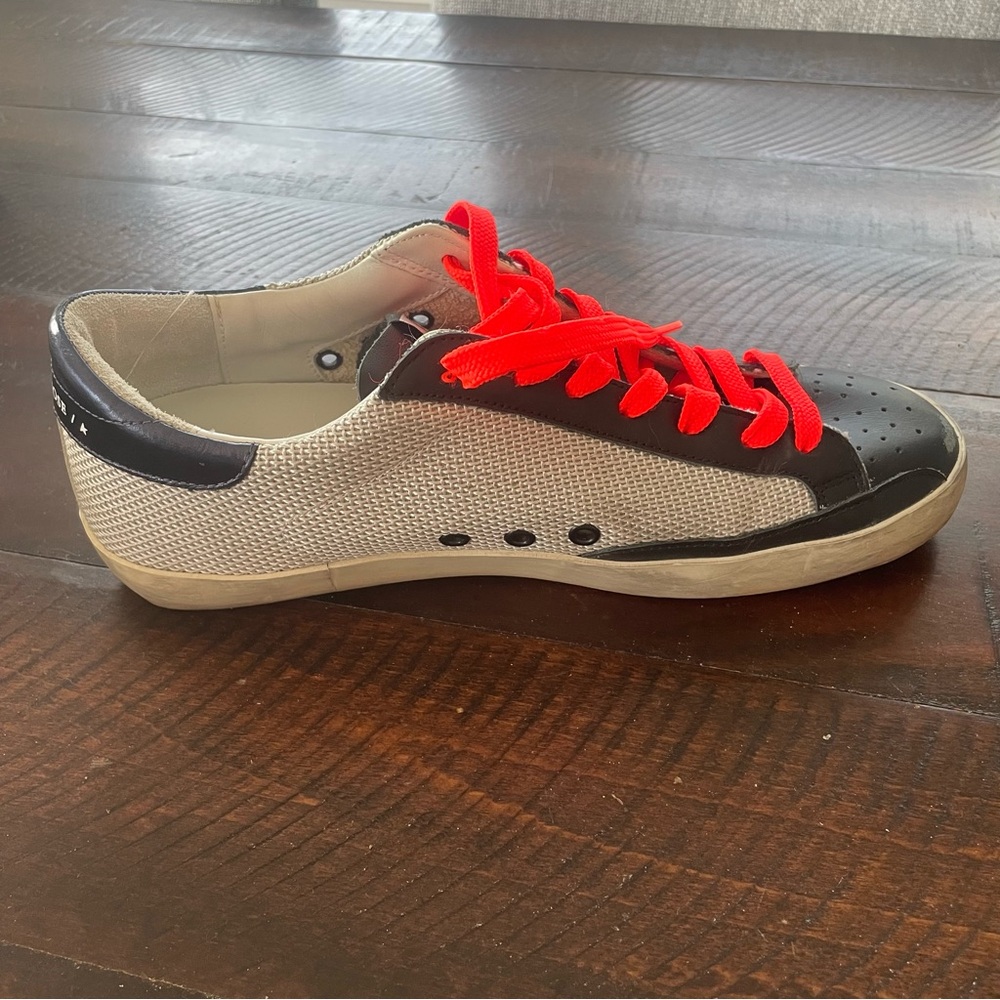 Golden Goose‎ Superstar Sneakers Mesh and Leather size 42/US 12 Orange Black - Picture 8 of 14